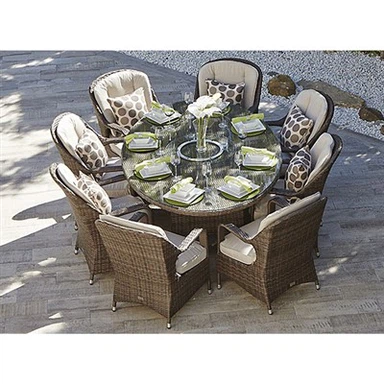 8 tempat duduk rotan dan set kerusi